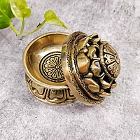 Brass Dhoop Dani - 3.2 inch Height | Traditional Brass Dhoop Dani for Incense Burning