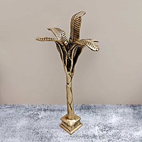 Brass Banana Tree 10  inch Height - 11.5 inch Height | Artistic Brass Banana Tree Sculpture