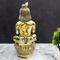 Brass Bala Krishna Sitting on Matka | Pot Krishna - 14 inch Height | Beautiful Brass Bala Krishna Statue