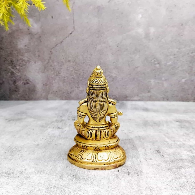 Brass Annapoorna Devi Idol 4 inch Height - 4 inch Height | Exquisite Brass Idol of Annapoorna Devi for Divine Blessings