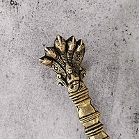 Brass Pancharti Spoon - 9 inch Length | Traditional Brass Pancharti Spoon for Sacred Rituals