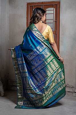 Blue Green Dual tone Heeran Swarnachari