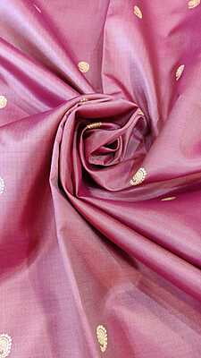 Onion pink color mulberry silk Baluchari saree Onion pink color mulberry silk Baluchari saree
