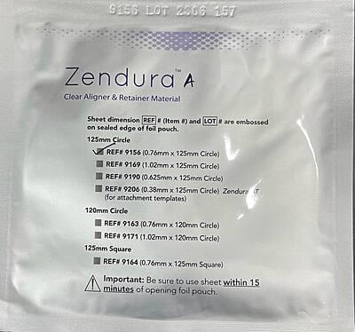 Zendura A Retainer Sheets (Round 0.76mm) Zendura A Retainer Sheets (Round 0.76mm)
