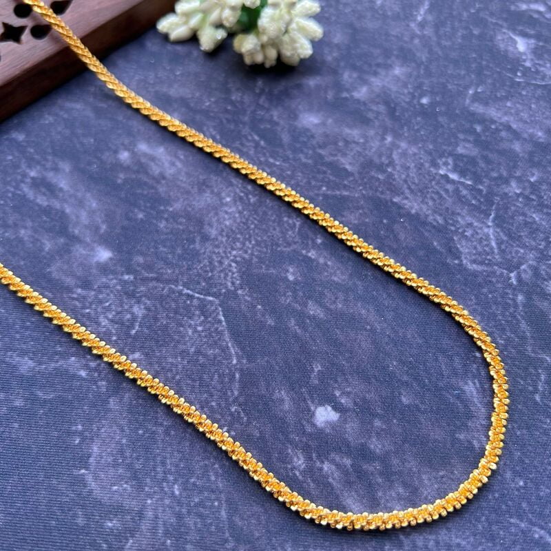 Fancy Design Gold Chain Inch 24