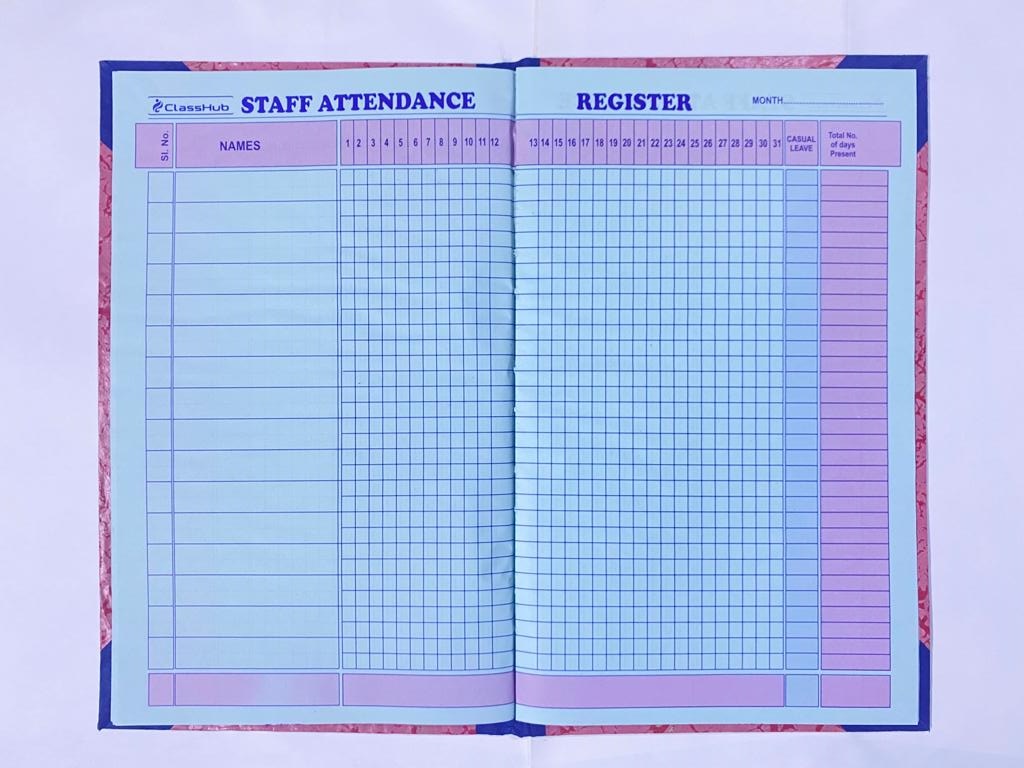 Staff Attendance Register