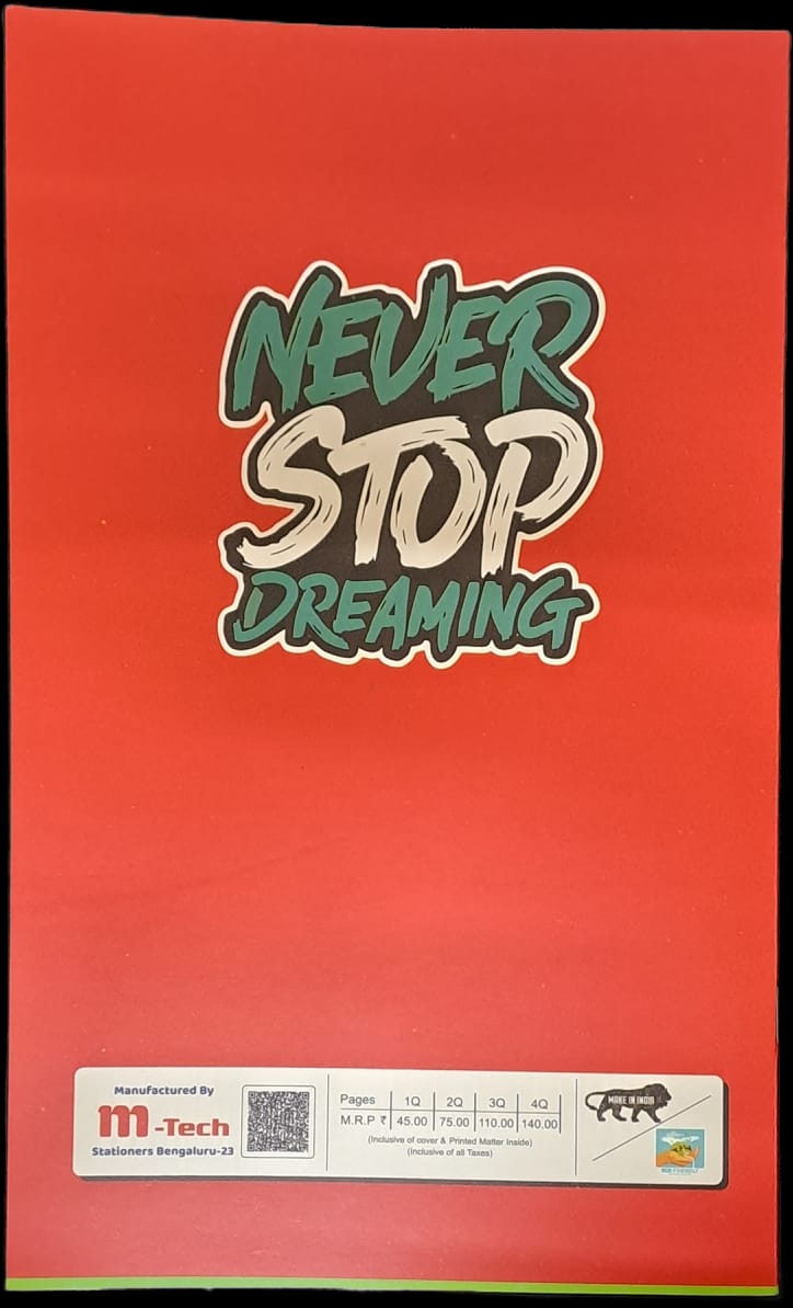 M Tech Long Notebook