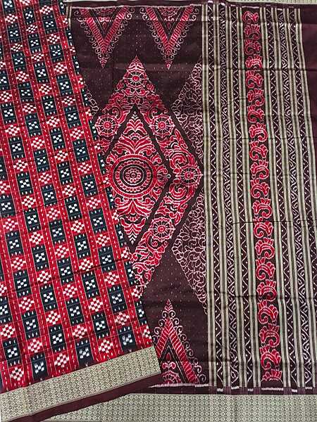 21 KUTHI SAKTA SAREE[-RED-BLACK