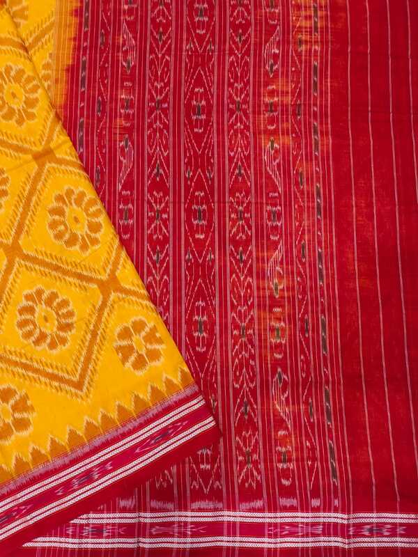 FLOWER MANIABANDHA SAREE-YELLOW