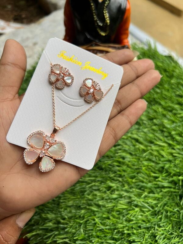 RoseGold Finish Butterfly Pendant