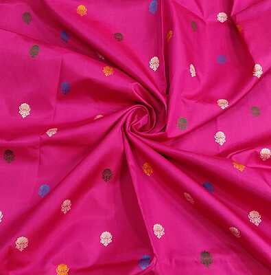 Rani pink multiple meena work Baluchari saree Rani pink multiple meena work Baluchari saree