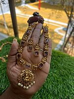 Lakshmi with Stone Desgin Neckpiece