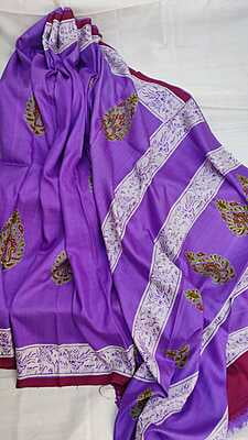 Aparajeeta saree in the prettiest shade of purple on pure Mulberry silk