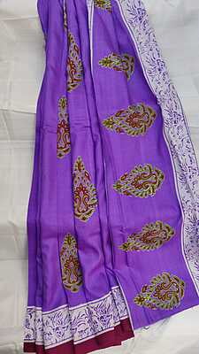 Aparajeeta saree in the prettiest shade of purple on pure Mulberry silk