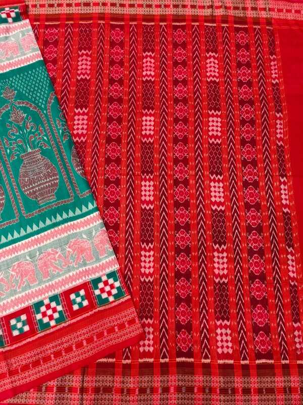 SEA GREEN KALASH BANDHA SAREE