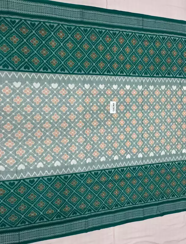 LIGHT GREEN CROSS BANDHA SAREE