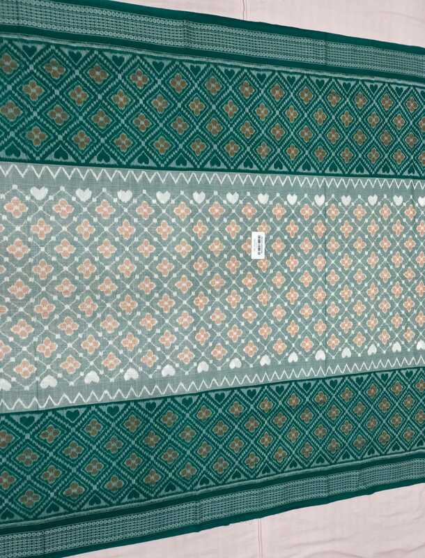 LIGHT GREEN CROSS BANDHA SAREE