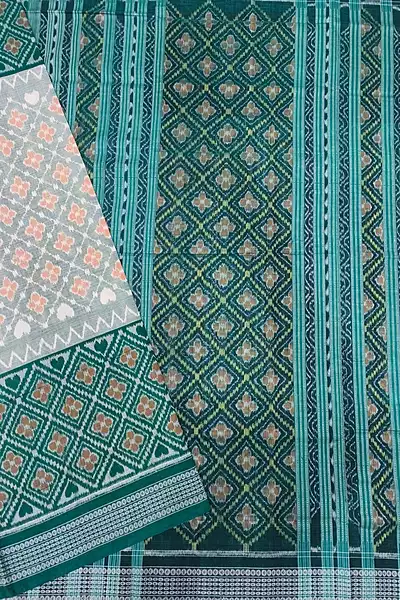 LIGHT GREEN CROSS BANDHA SAREE