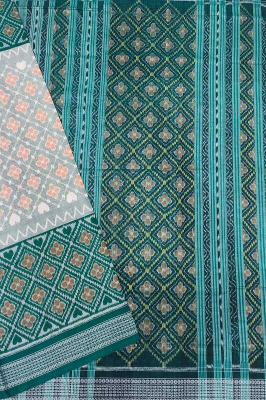 LIGHT GREEN CROSS BANDHA SAREE