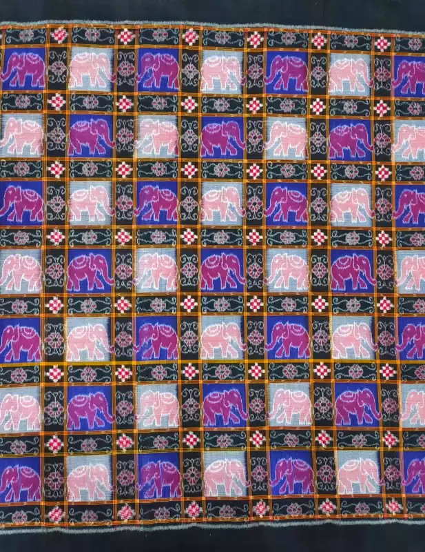 HAATHI SAKTA FABRIC-BLUE