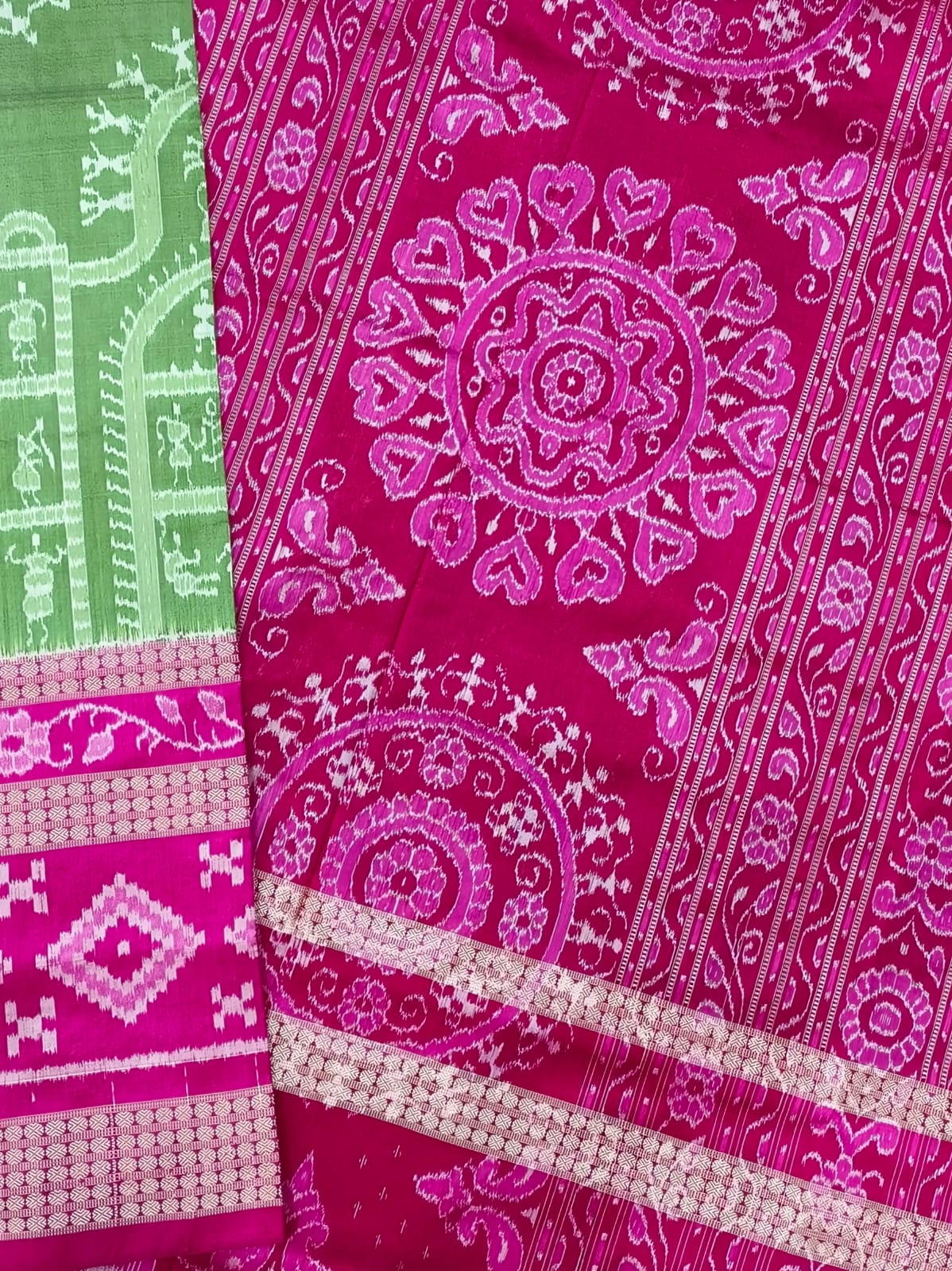 TRIBAL DOUBLE BORDER SILK SAREE