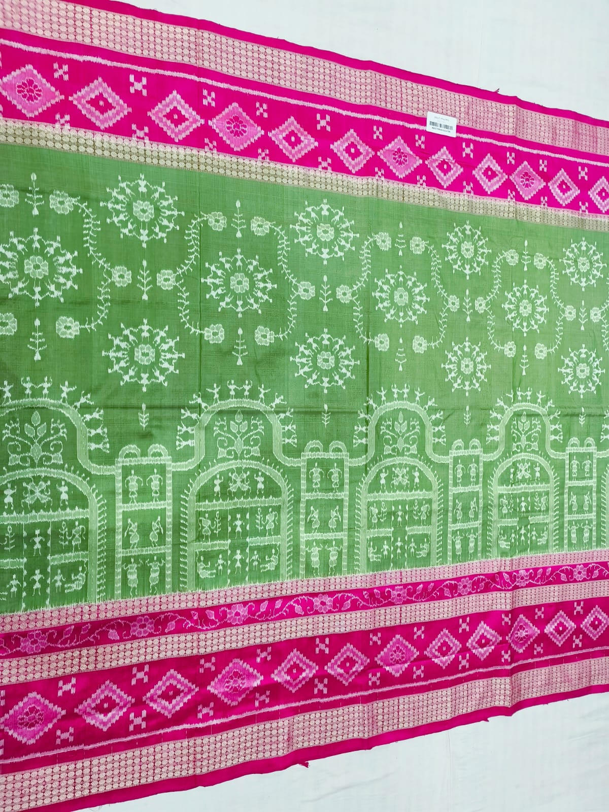 TRIBAL DOUBLE BORDER SILK SAREE