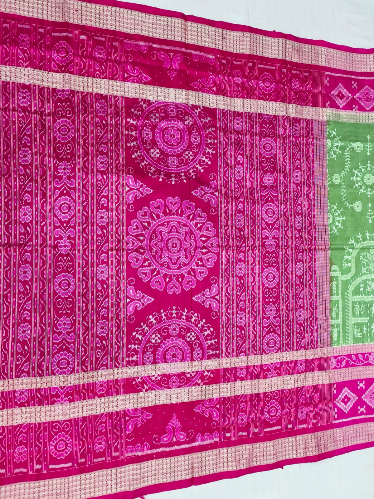 TRIBAL DOUBLE BORDER SILK SAREE