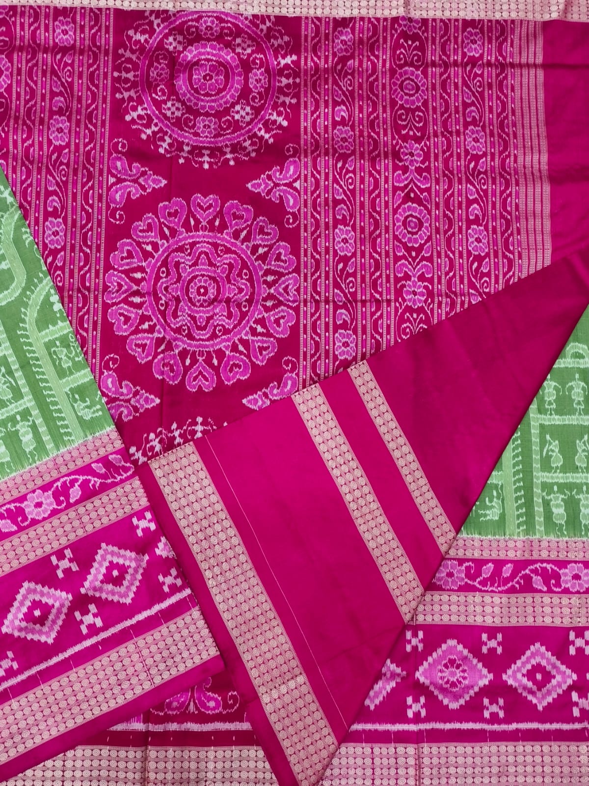 TRIBAL DOUBLE BORDER SILK SAREE