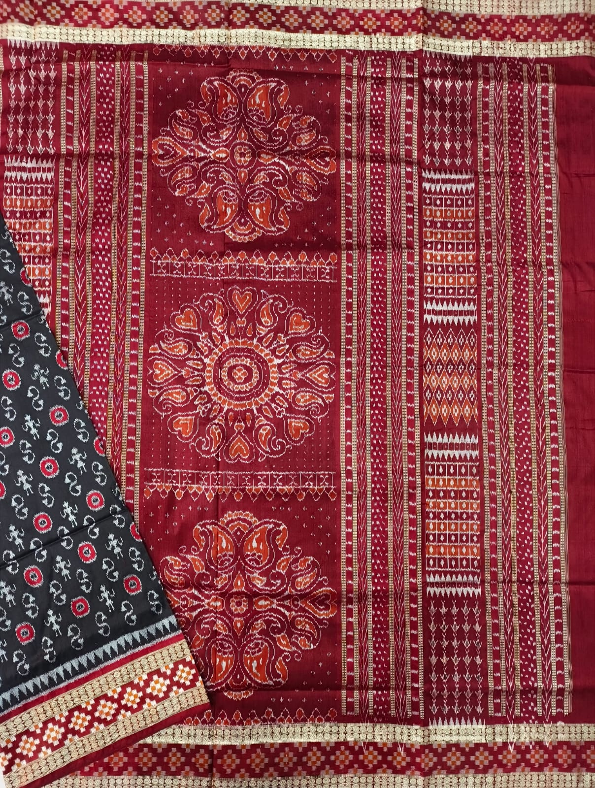 magenta silk saree