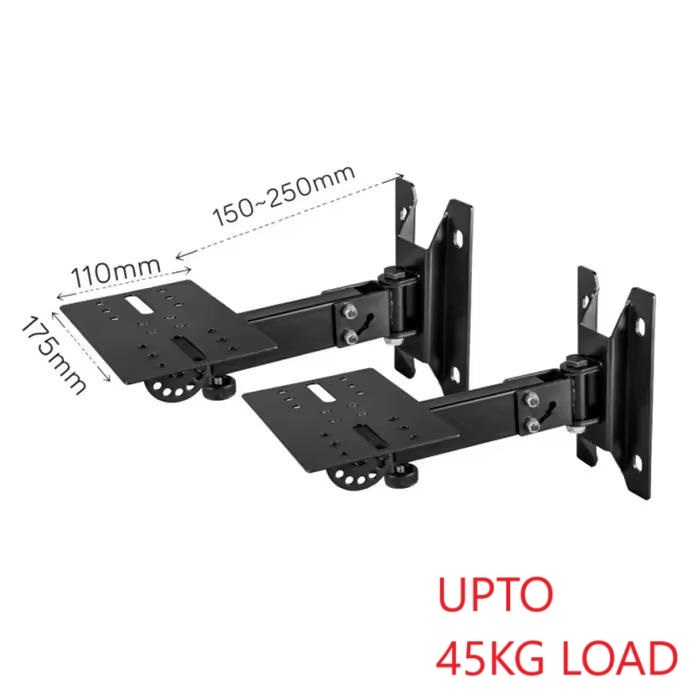 DS-40WM Iron Wall Mount Speaker Upto 45kg load Hanger for Sound Box Audio Speaker(2 PCS)