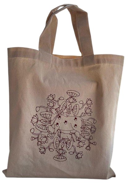 PRINTED COTTON BAGS SET OF 10