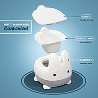 Cute Bunny Potty Training Seat – Grey