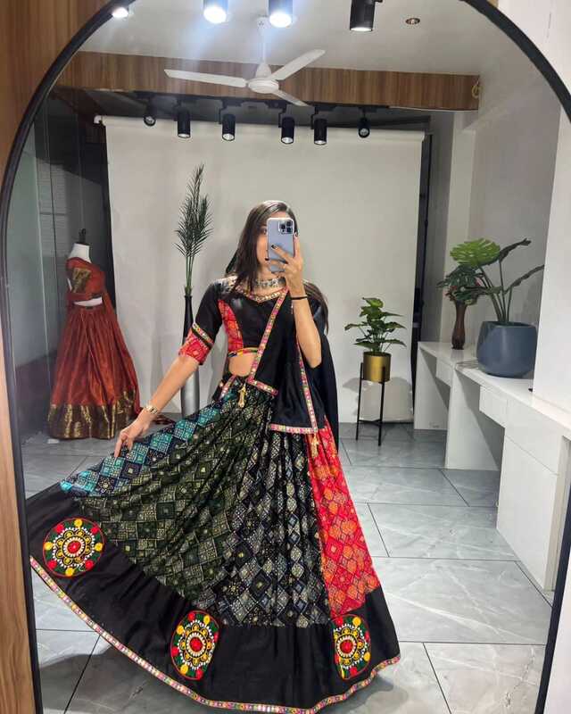 New Lounching Digital Print Muslin Cotton Lehenga Choli  D.2