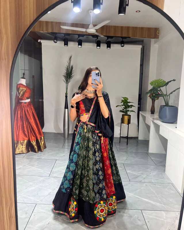 New Lounching Digital Print Muslin Cotton Lehenga Choli  D.2
