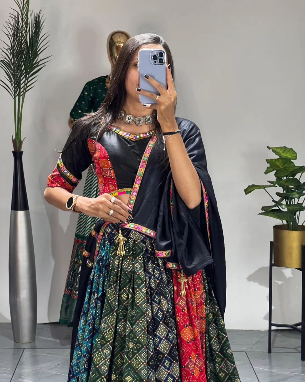 New Lounching Digital Print Muslin Cotton Lehenga Choli D.2