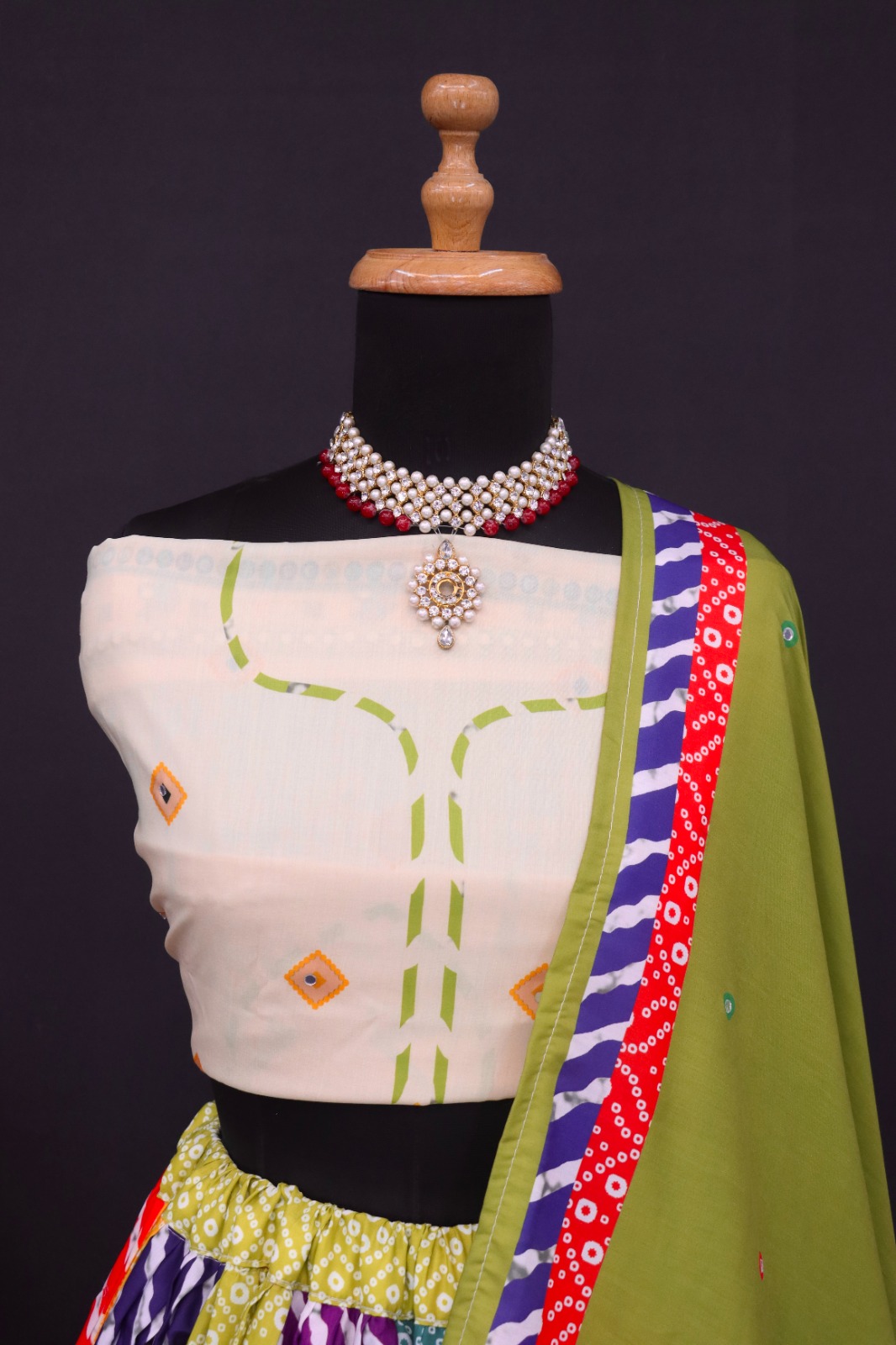 New Lounching Digital Print Muslin Cotton Lehenga Choli D.4