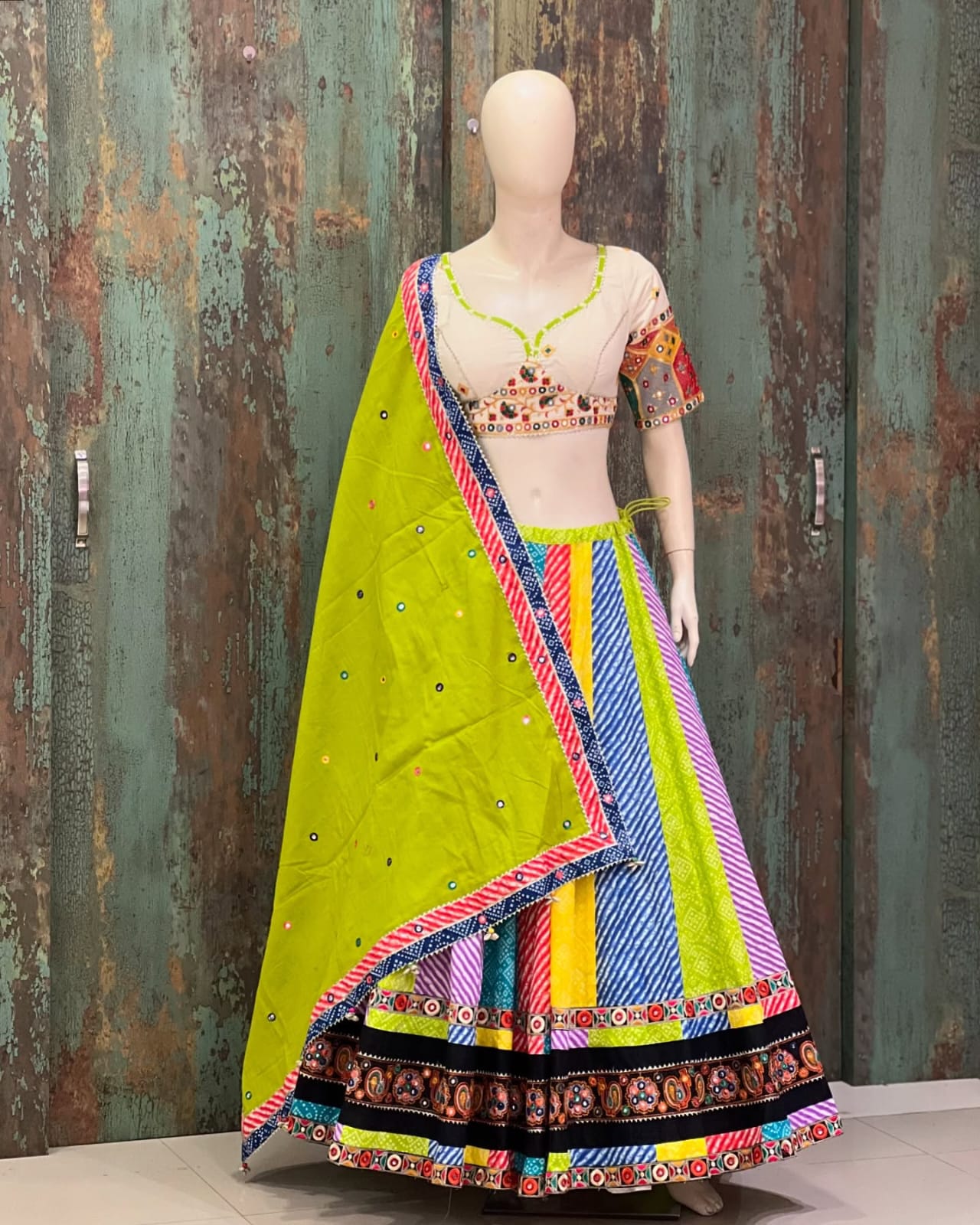 New Lounching Digital Print Muslin Cotton Lehenga Choli D.4