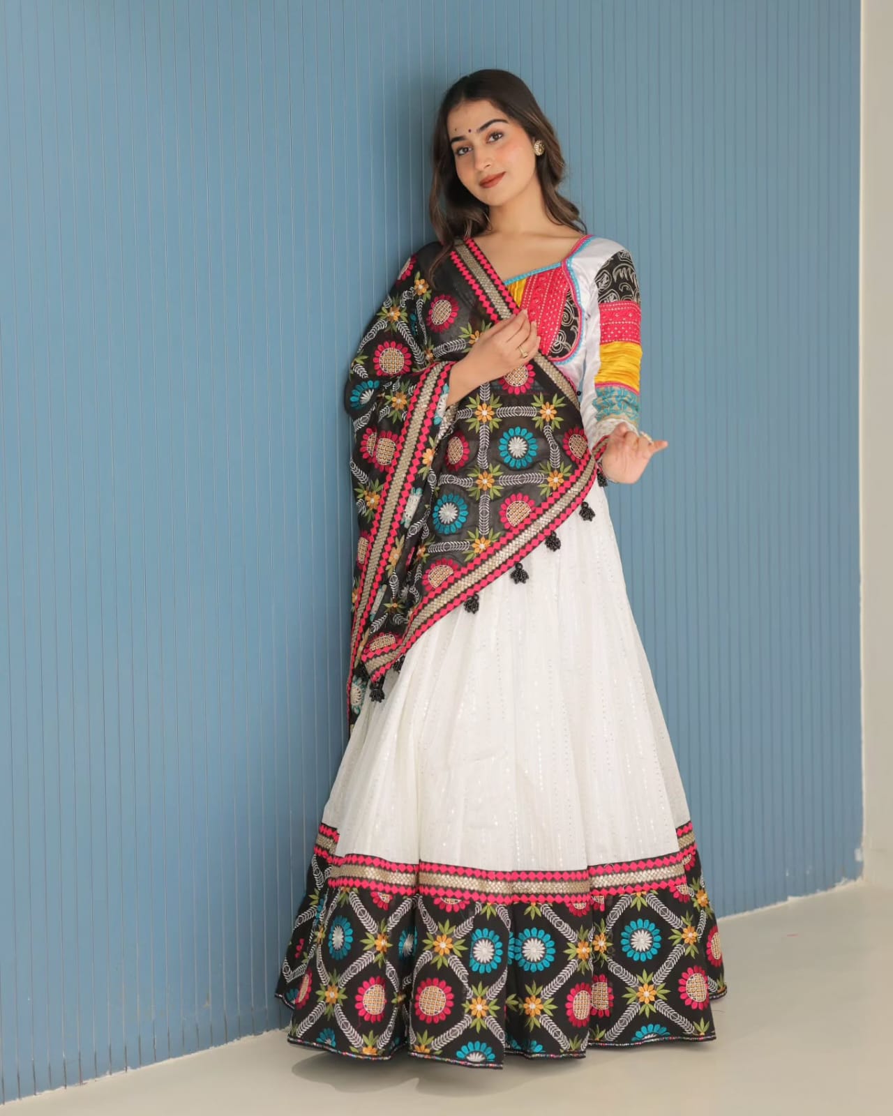 New Lounching Digital Print Muslin Cotton Lehenga Choli  D.7