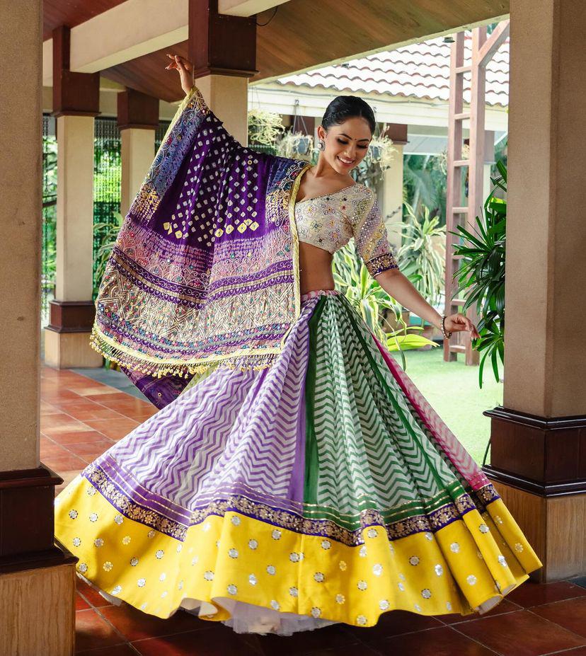 New Lounching Digital Print Muslin Cotton Lehenga Choli D.18