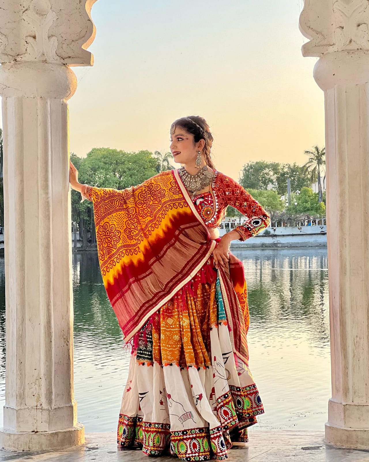 New Lounching Digital Print Muslin Cotton Lehenga Choli D.19