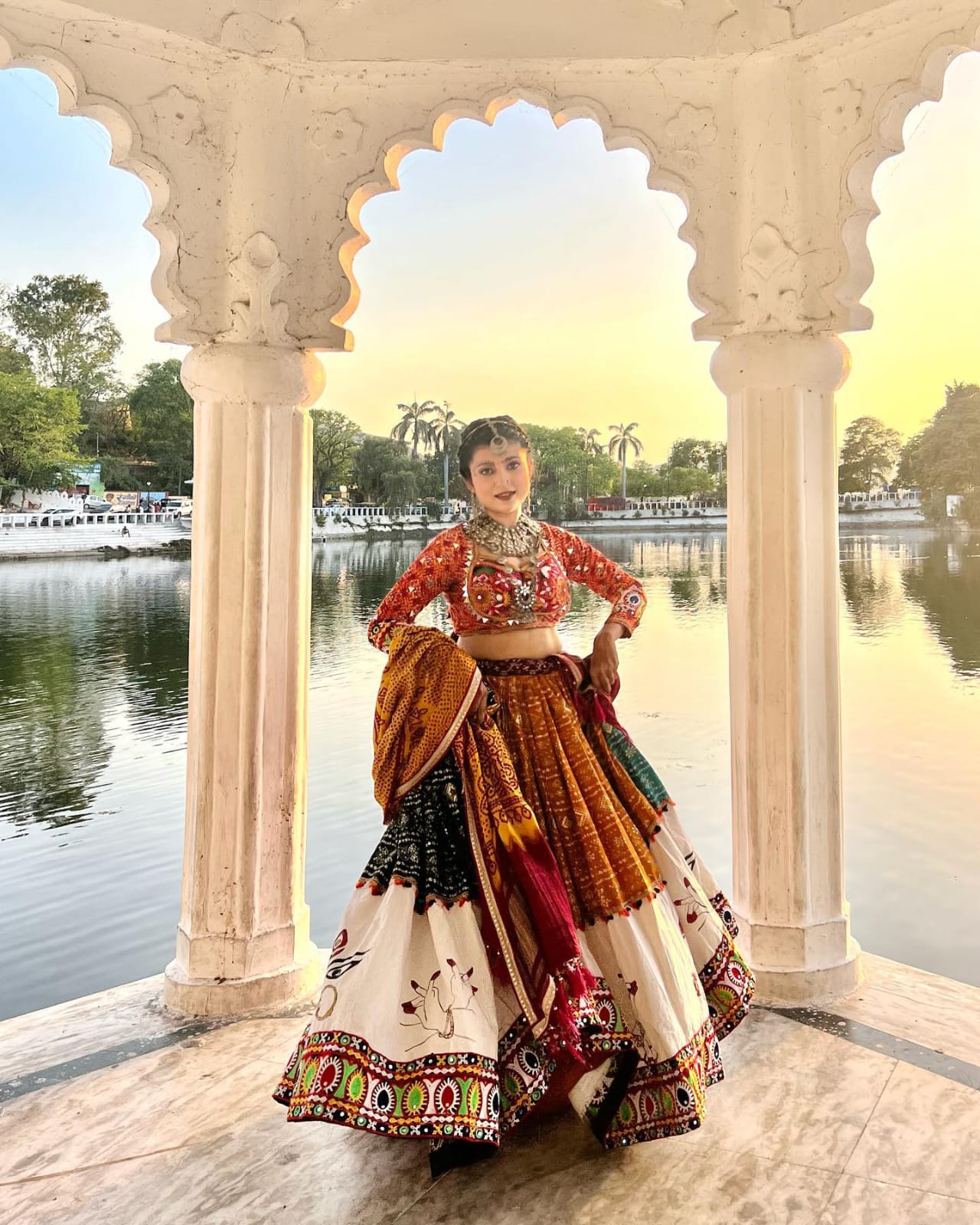 New Lounching Digital Print Muslin Cotton Lehenga Choli D.19