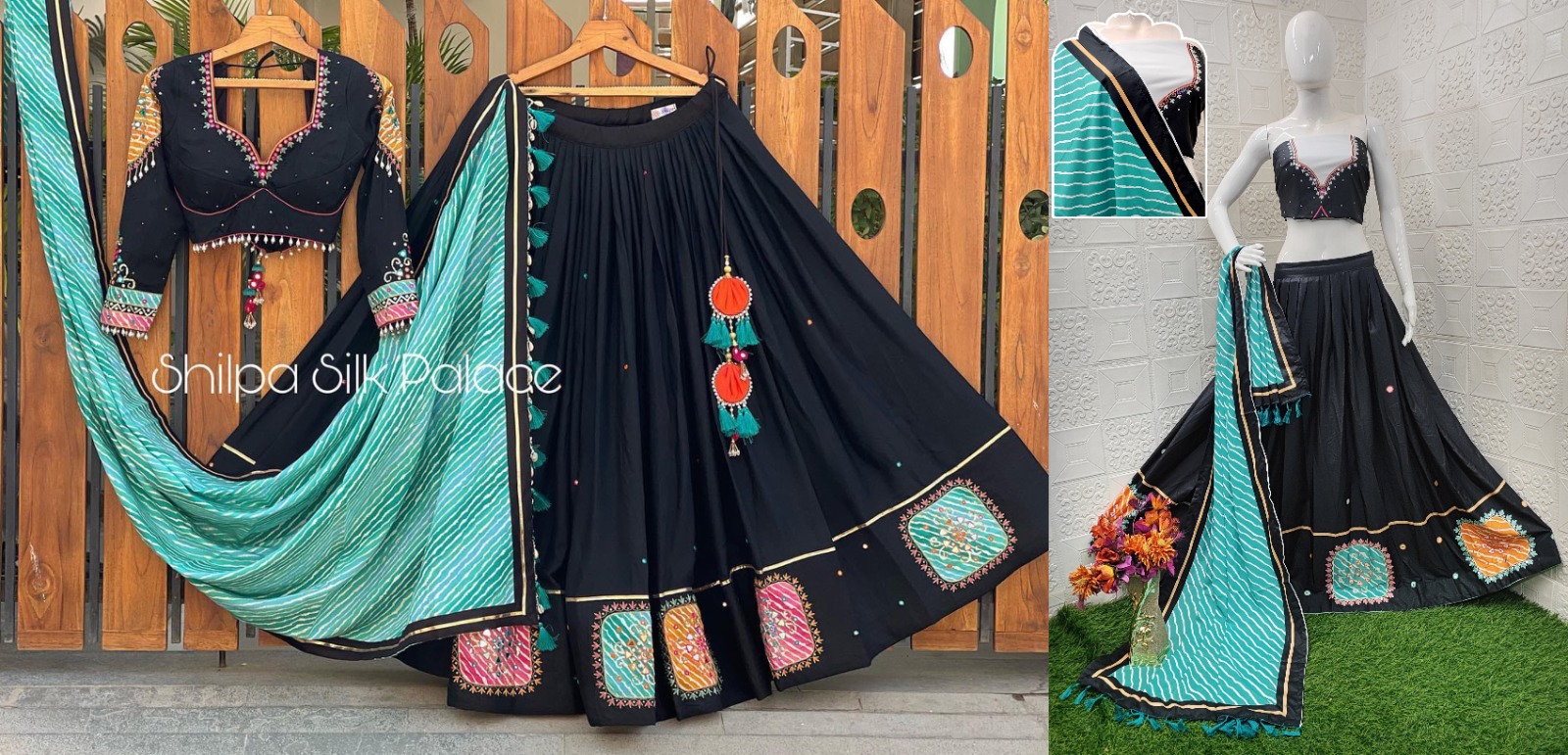 New Lounching Digital Print Muslin Cotton Lehenga Choli D.20