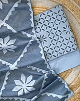 Handcrafted Barmeri Applique Cut-Work Unstitched Suit Set – Natural Dyed Cotton | 1006