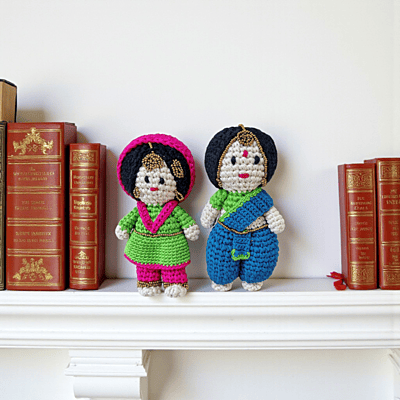 Crochet Maharashtrian Medium Figurine
