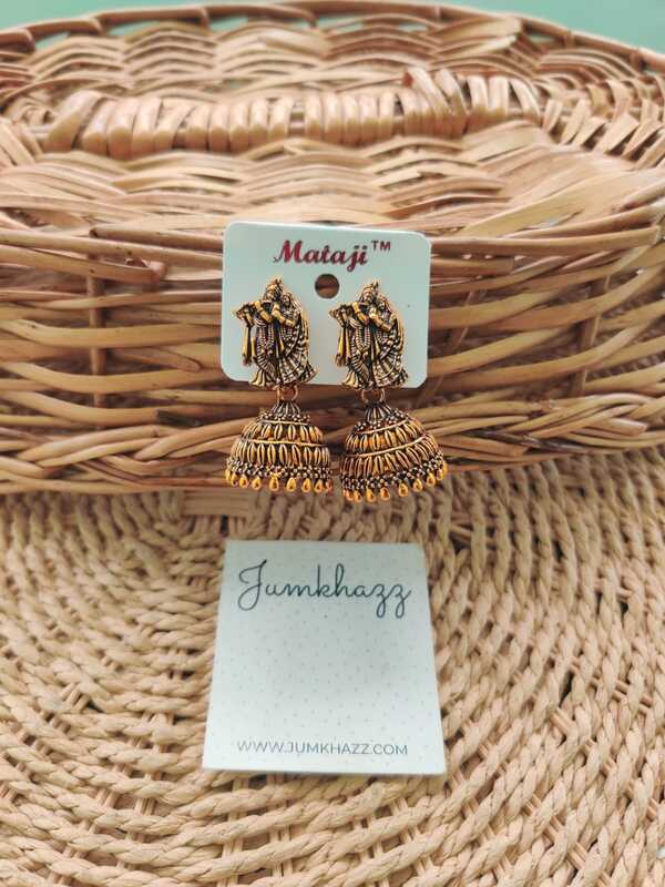 Antique Radhakrishna Jumkha (JBF678)