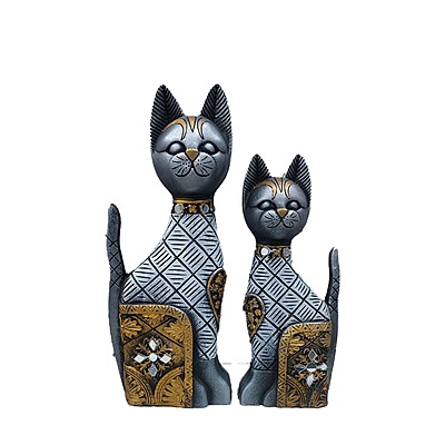 Decorative Cat Figurine in Polyresin - 1
