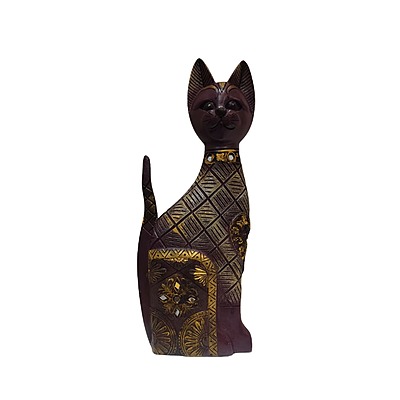 Decorative Cat Figurine in Polyresin