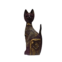 Decorative Cat Figurine in Polyresin