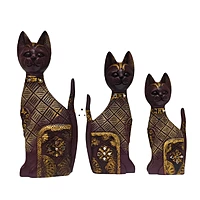 Decorative Cat Figurine in Polyresin