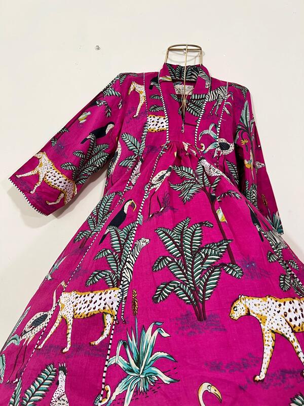 Zeenat's Everyday Flare Top + Pant Set  - Pink Jungle